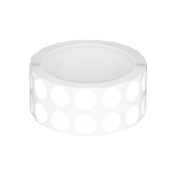 Tough-Spots, 1/" Dia, White, 1000/pk, 1000PK
